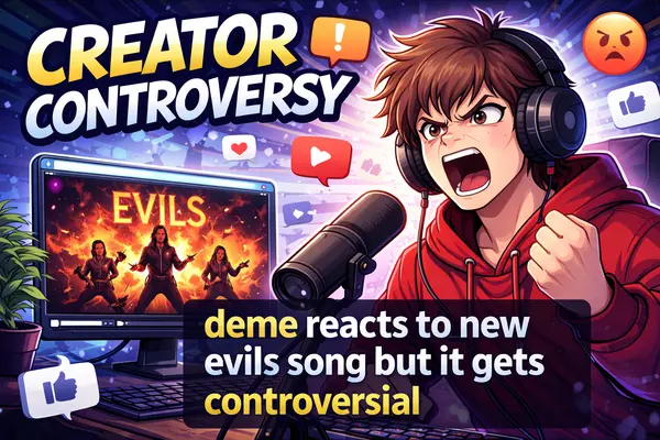 deme reacts to new evils song but it gets controversial